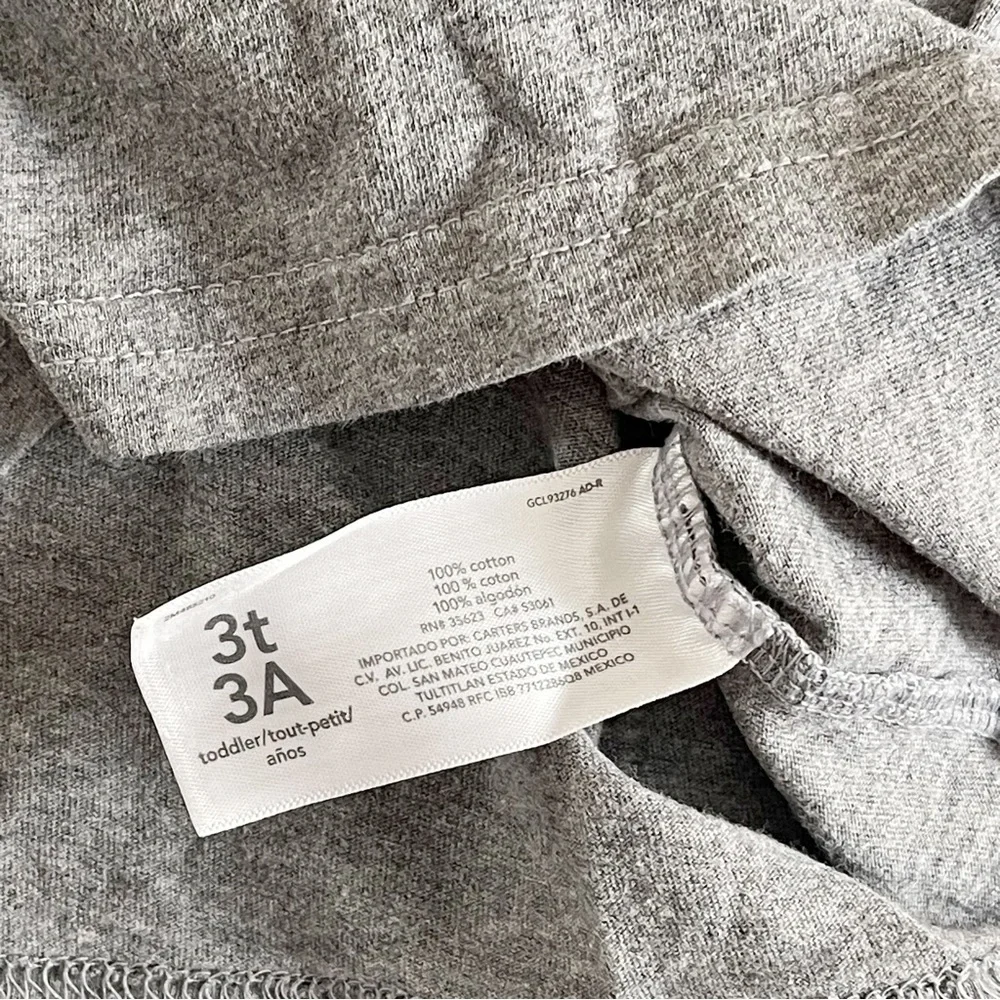 CARTER’S Boy’s Gray Graphic Long Sleeve Tee - 3T